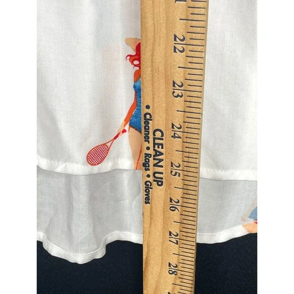 Jane & Delancey Shirt Womens XL Novelty Retro Beach Girls Bathing Suits NWT - Picture 12 of 15